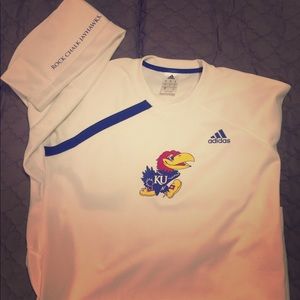 Jayhawks basketball shoot around shirt